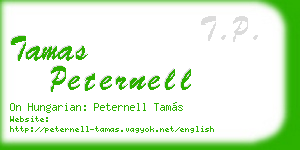 tamas peternell business card